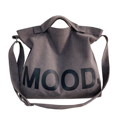 Logotipo personalizado Impreso Durable Plegable Reutilizable Medio de algodón orgánico de lienzo Tote Bag
