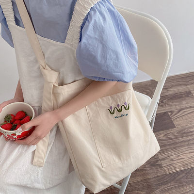Bolso de algodón ecológico de tamaño mediano para compras de lienzo