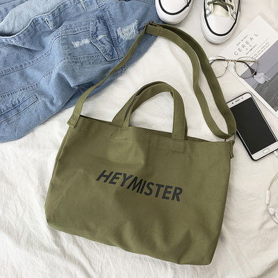 Bolso de bolsillo de lienzo personalizado aceptable OEM/ODM para impresión de cartas Bolso de mensajería de cuerpo cruzado