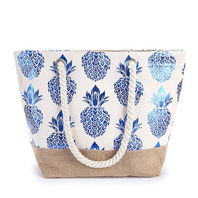 Bolso de playa Mujeres Mujeres Tote Casual Moda Impresión de flores Verano Gran capacidad