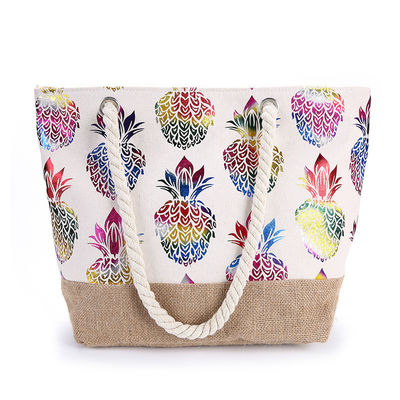Bolso de playa Mujeres Mujeres Tote Casual Moda Impresión de flores Verano Gran capacidad