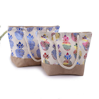 Bolso de playa Mujeres Mujeres Tote Casual Moda Impresión de flores Verano Gran capacidad