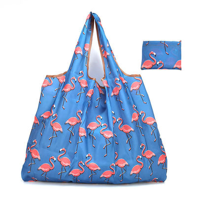 El más nuevo estilo de moda eco amigable poliéster plegable bolso de compras floral para mujeres