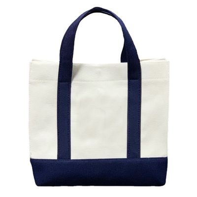 Bolsa de compras de lona de línea en blanco ecológica reutilizable con logotipo personalizado y logotipo personalizado
