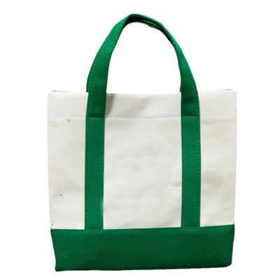Bolsa de compras de lona de línea en blanco ecológica reutilizable con logotipo personalizado y logotipo personalizado