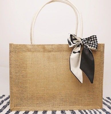 Bolsas de jute ecológicas con logotipo impreso personalizado y asas de cuero