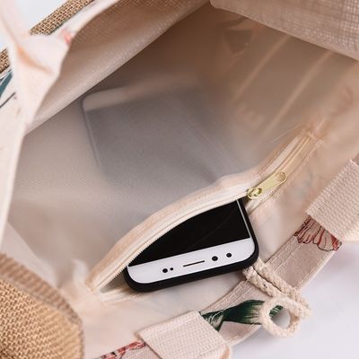 Bolsas de compra de yute personalizan bolsas de tote reutilizables para tamaño medio en el mercado de Bangladesh