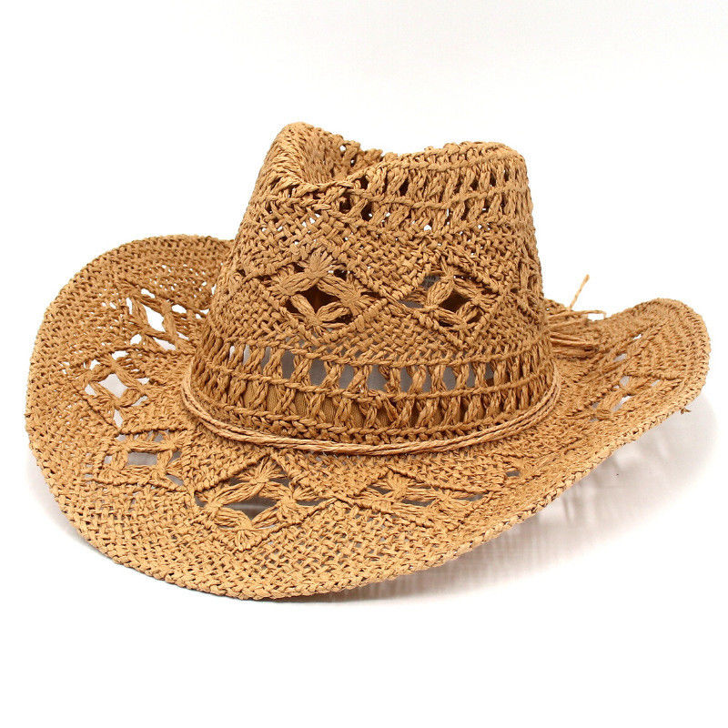 Sombrero de paja de jazz americano fresco y transpirable