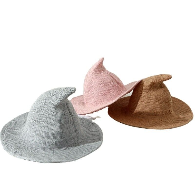 2023 Fiesta de Halloween Sombrero de bruja Sombrero de lana de punto unisex para un estilo de moda y versátil