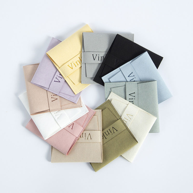 Logotipo personalizado Aceptado 6.2 * 6.2 Cm Multicolor de terciopelo Flip Cover Fashion Collar de joyería Bolso de almacenamiento