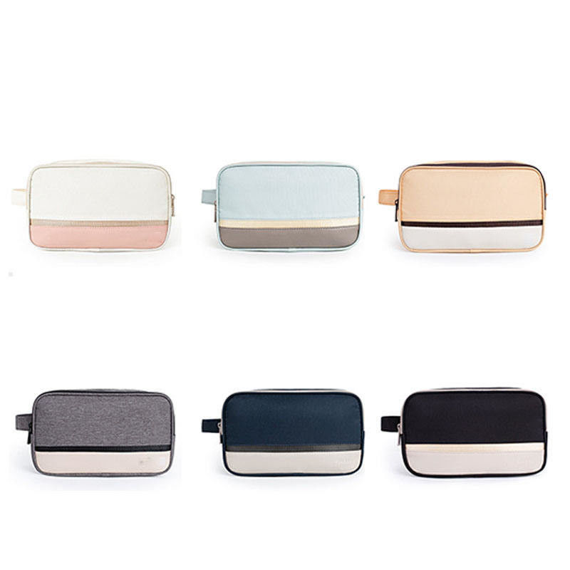 Bolso de maquillaje portátil impermeable con gancho colgante para hombres y mujeres