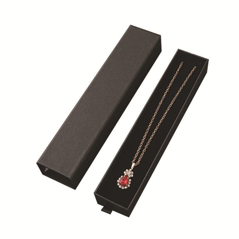 Joyería Conjillo Collar Logotipo Negro Impresión Organizador Cajón en papel Kraft para bolsa