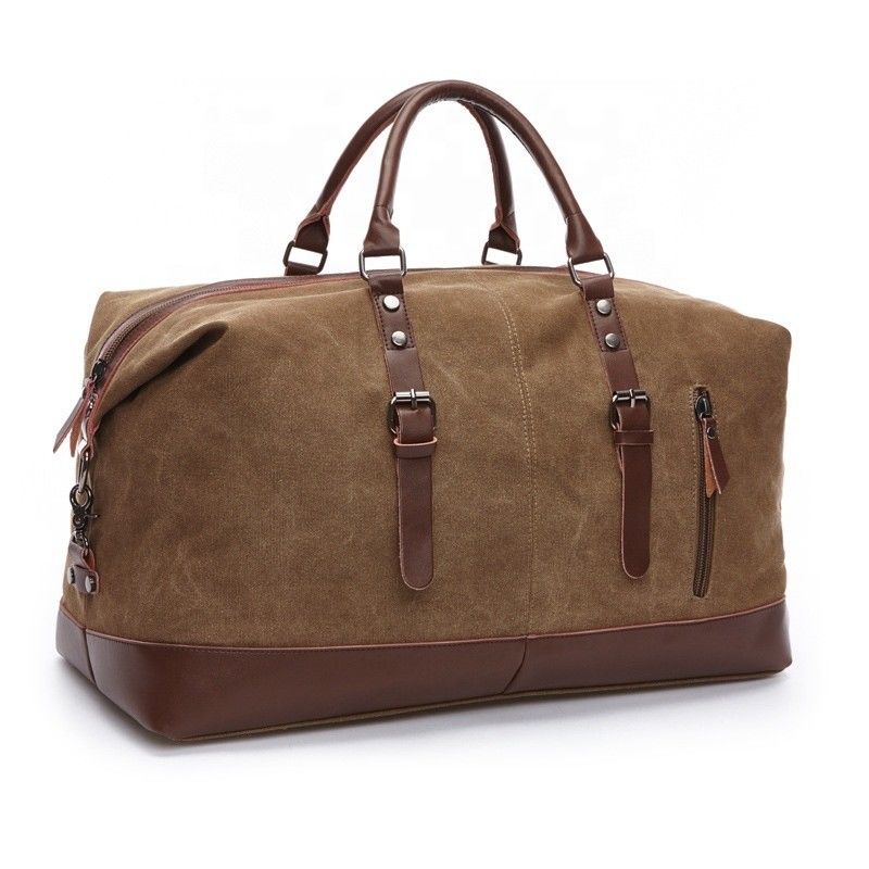 Bolso de viaje de lienzo a prueba de agua y resistente al desgaste Tratamiento de desvanecimiento del color para viajes cortos