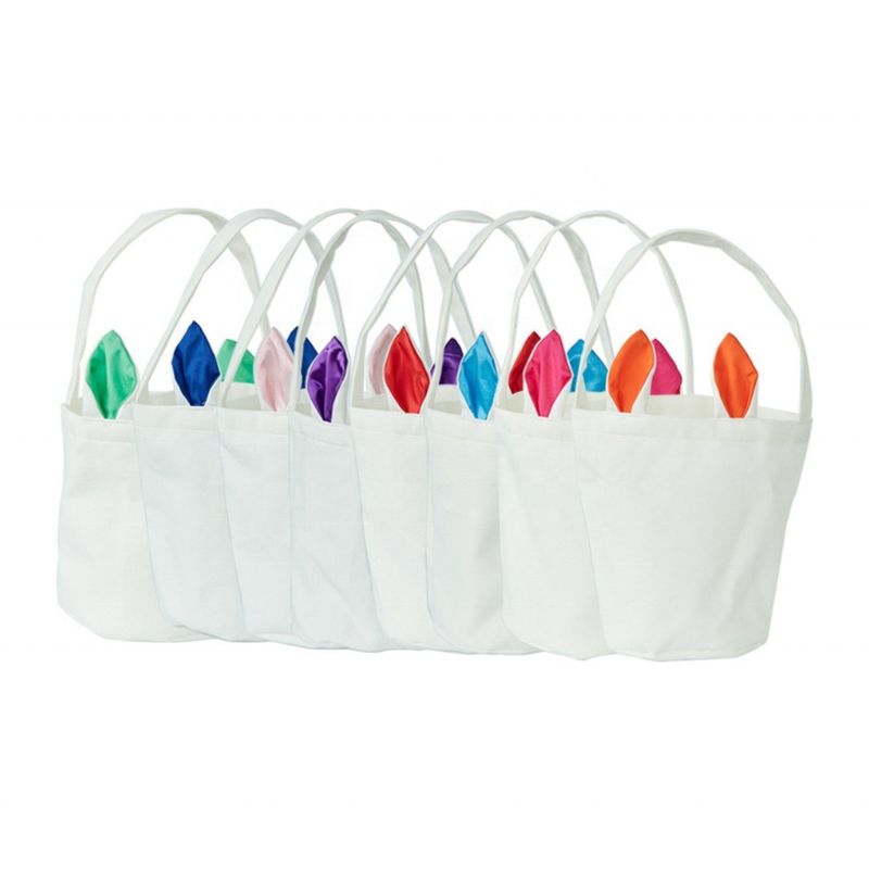 Bolso de la cesta de Pascua de la oreja del conejo portátil con fondo redondo y estilo más nuevo