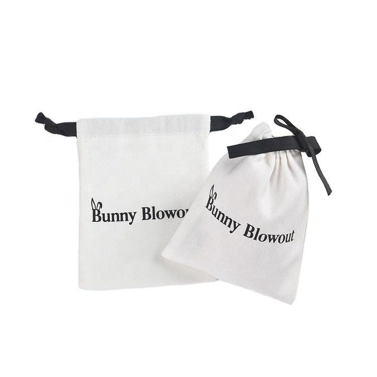 Bolsa de algodón con cuerda de dibujo con logotipo personalizado para almacenar fácilmente gafas y productos digitales