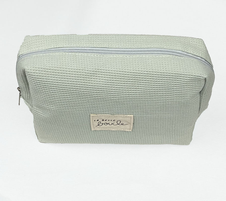 Bolso de maquillaje personalizado con logotipo privado de corduroy a rayas para mujeres con el estilo más moderno