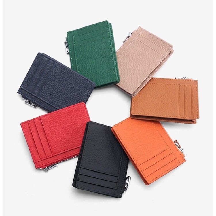 Logotipo personalizado aceptado más nuevo bolsillo delantero minimalista portador de tarjeta de cartera RFID para hombres