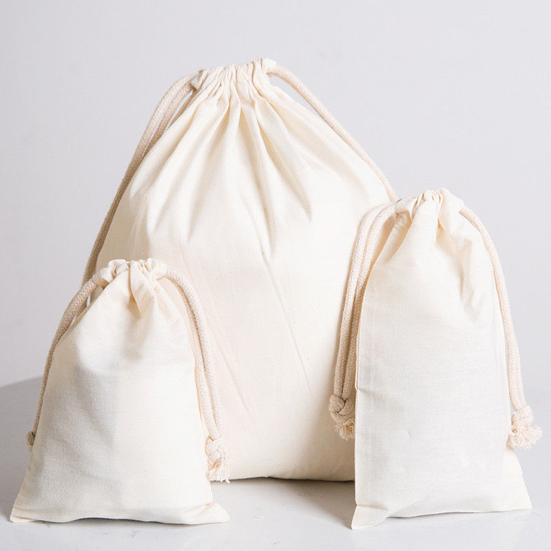 Saco de polvo de algodón natural con tela impermeable para el embalaje de carritos de bolsas escolares