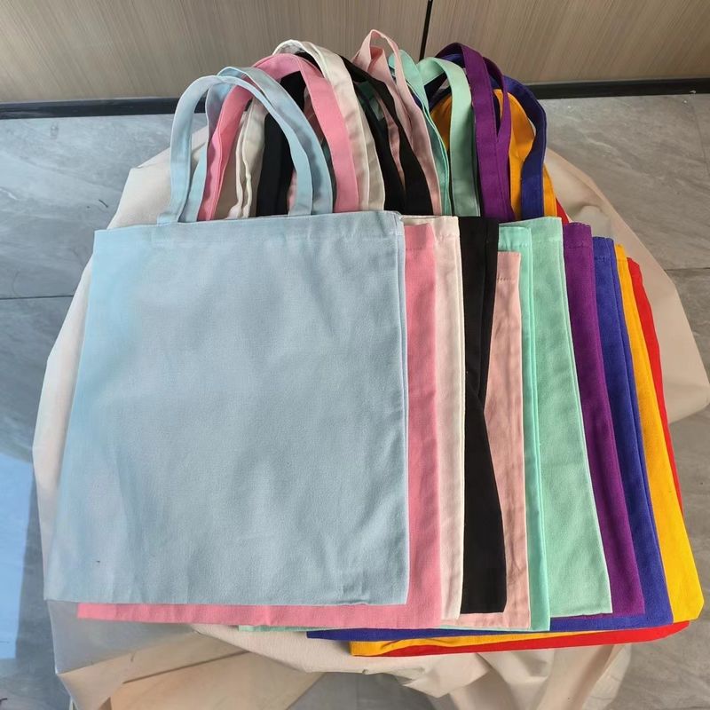 Material de revestimiento lienzo cálido reciclado de algodón simple bolsa de compras de publicidad bolsa para la promoción