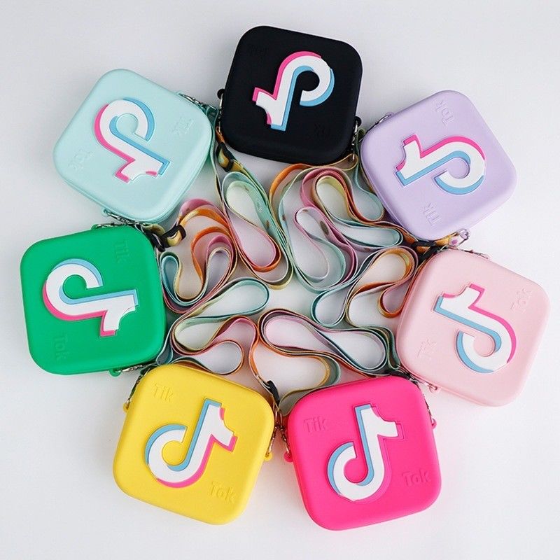 Mini bolsas cuadradas de jalea para niñitas bolso de monedas de moda y funcional incluido