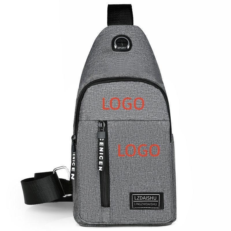Bolso de pecho de logotipo personalizado para hombres para deportes al aire libre Bolso de hombro único de color sólido