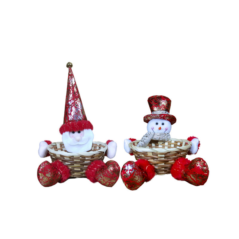 Acceptable OEM/ODM Decoración de escritorio de Navidad personalizada Cesta de dulces para regalo para el hogar