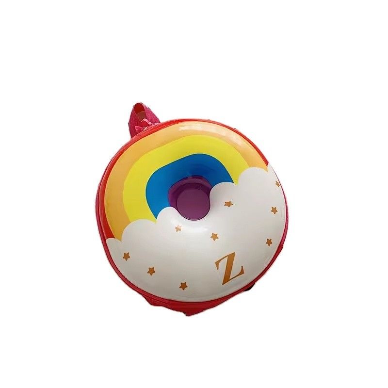 Novedad Bolsa de libros linda 2024 Mochila de dibujos animados Donuts Bolsa escolar de cáscara de goma para la vida cotidiana