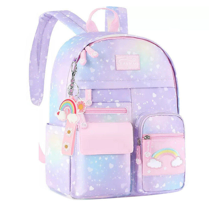 Bolso escolar para niños de gran capacidad Bolso personalizado de color rosa para niños