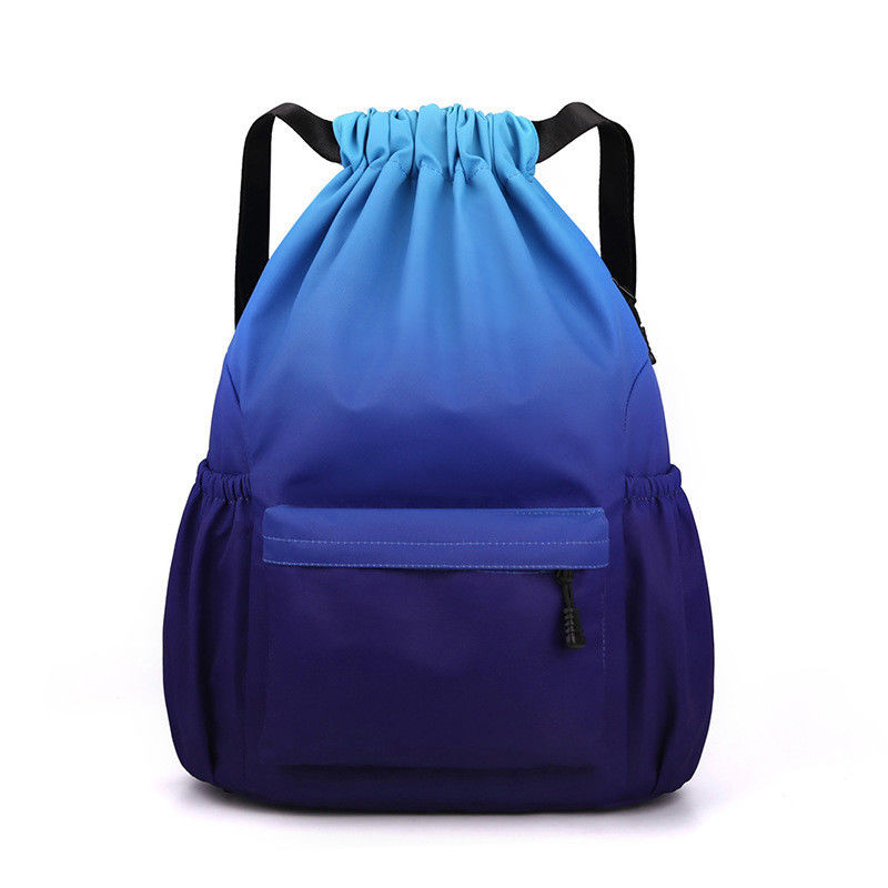 Impreso a medida en color Práctico de peso ligero Durable a prueba de agua Drawstring Mochila de gimnasio