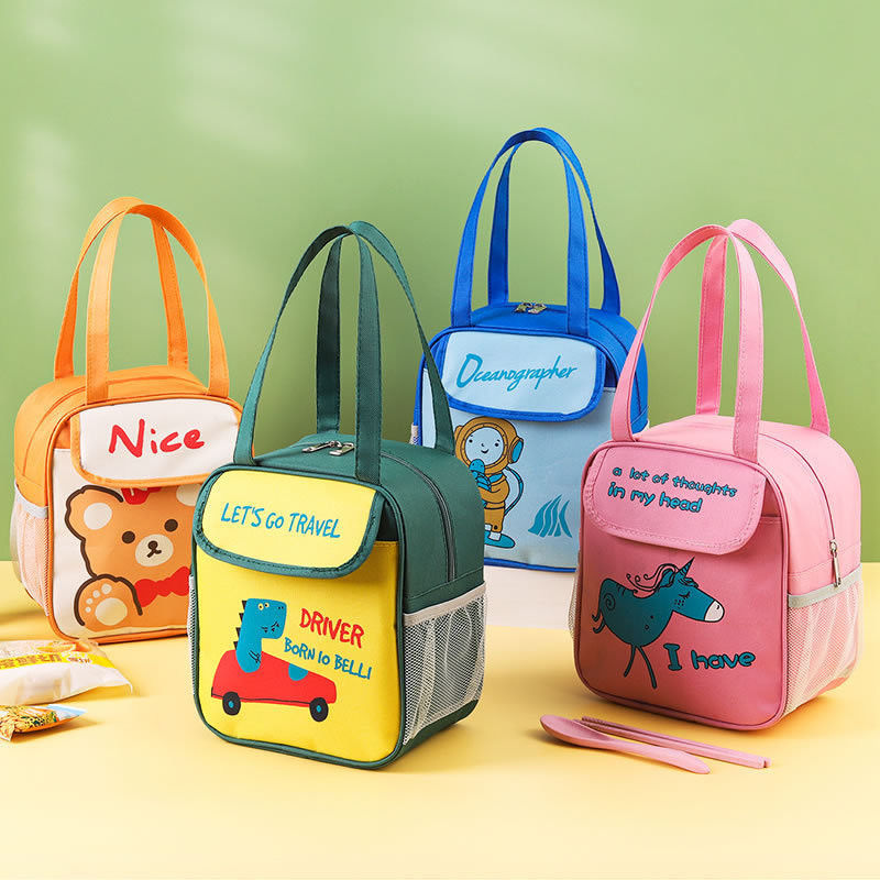 Bolso aislado para niños portátil de mano Bolso de comida lindo Bolso de caja OEM / ODM aceptable