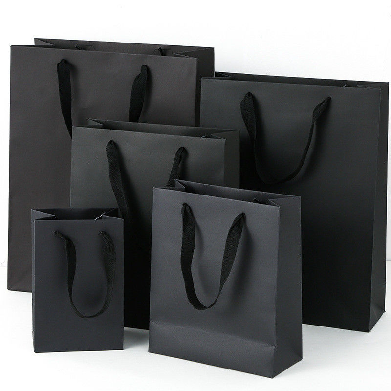 Logotipo impreso personalizado de lujo Boutique de compras bolsas de regalo de papel embalaje de regalo personalizado