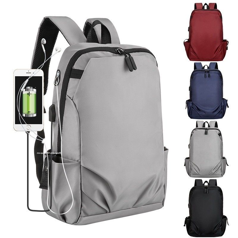 Mochila portátil Oxford con puerto de carga USB e intercalado de computadora para viajes de negocios