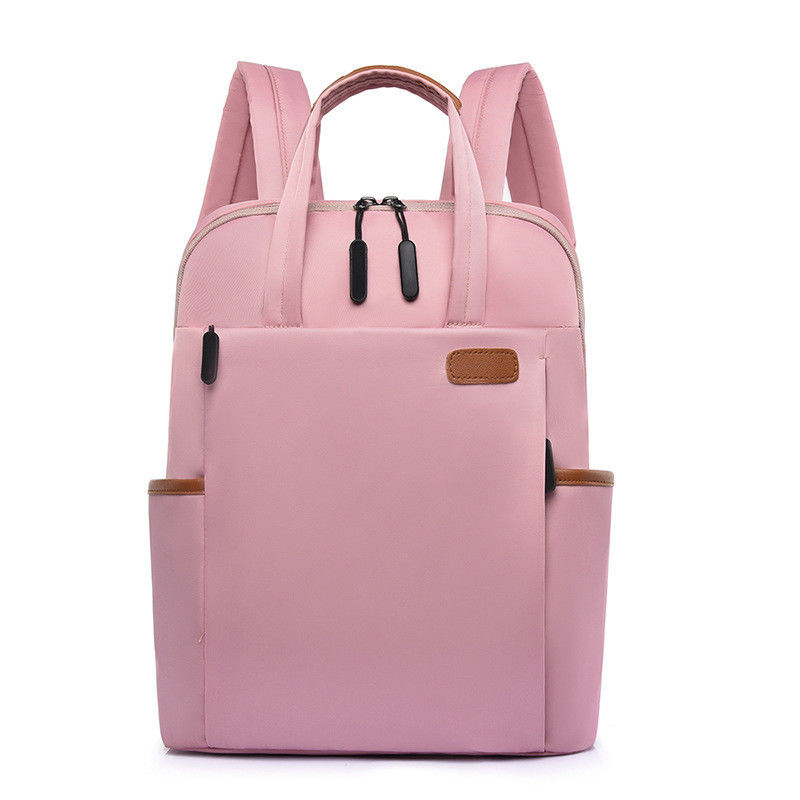 Color personalizado Bolsa portátil de viaje al aire libre para mujeres Mochila con intercalado de computadora