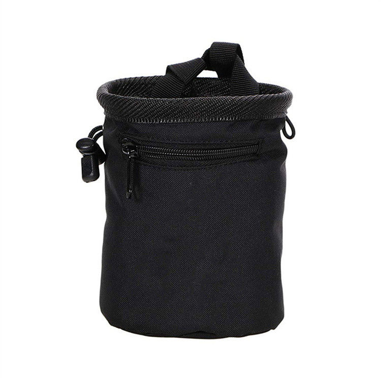 Color personalizado de cierre abierto Bouldering Chalk Bag Bucket para la escalada en roca levantamiento de pesas