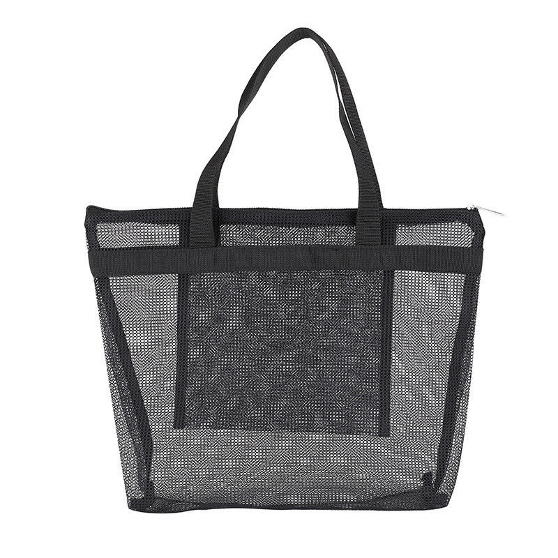 Maquillaje de malla de toque Almacenamiento de viajes Bolso de lavado de gran capacidad Bolso portátil multibolsillo de playa Bolso de natación