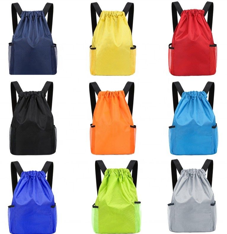 Mochila de cuerda de tira de color a prueba de agua personalizada para aventuras y deportes al aire libre