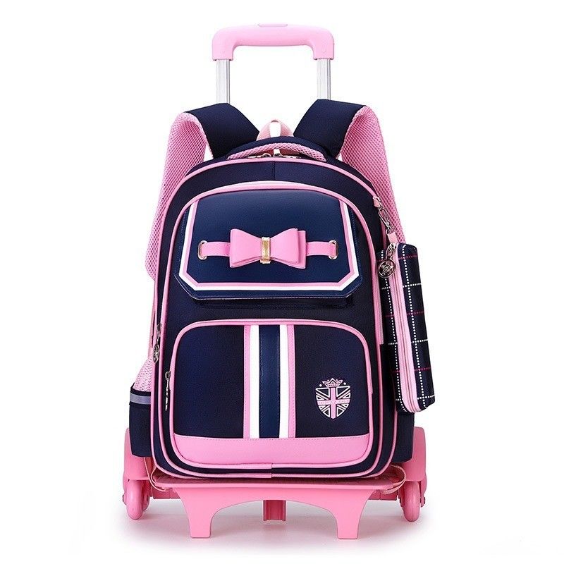 Logotipo personalizado dibujo animado patrón tipo carruaje bolsa escolar para niños diseño único