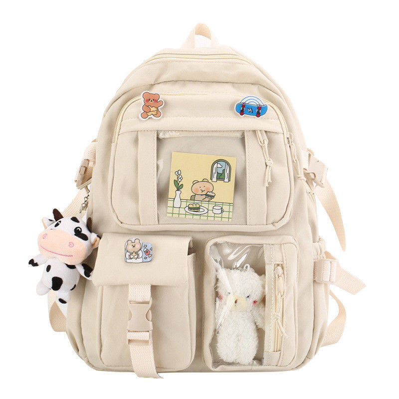 Bolsa de espalda coreana personalizada de color chino carinosa de lujo bolsas escolares Kawai para la escuela secundaria adolescente