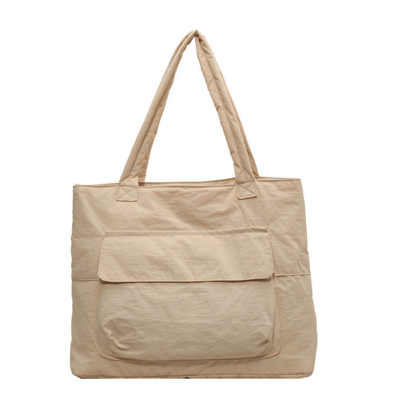 Bolso de hombro de Oxford Tote de gran capacidad con cierre abierto y impermeable de nylon