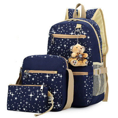 Mochila escolar para niños Set de 3 para viajes de ocio con diseño resistente al agua