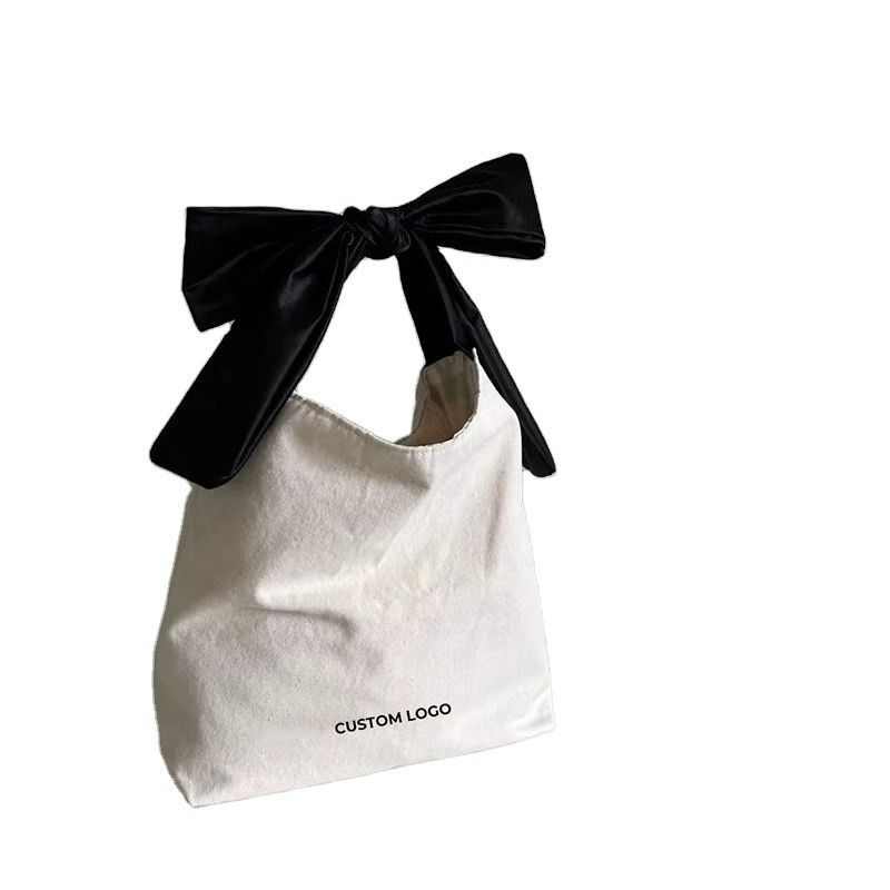 Poliéster revestimiento ecológico reciclado mango negro logotipo personalizado impresa bolsa de compras