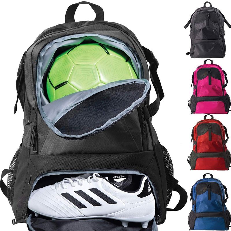 Mochila deportiva de colores brillantes de gran capacidad con logotipo personalizado y patrón de letras
