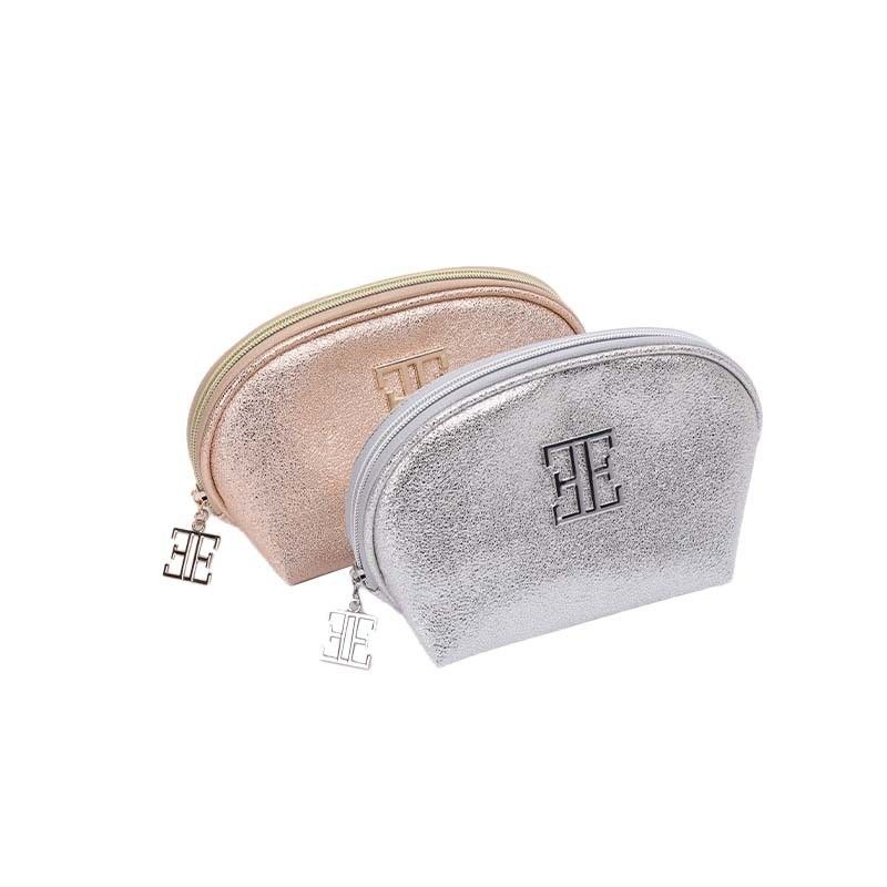 Bolsas cosméticas de logotipo personalizado de alto valor Bolsa de maquillaje portátil de PU multifuncional con cremallera