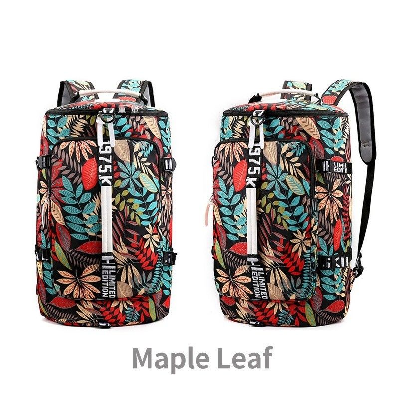 Bolso de mujer de patrón floral bolso de gimnasio bolso de ejercicio para actividades al aire libre y viajes