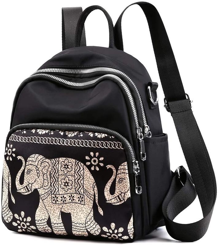 Bolso de mochila de color pequeño para mujeres Chicas Mini Bolso de día de nylon multifunción Bolso escolar de viaje