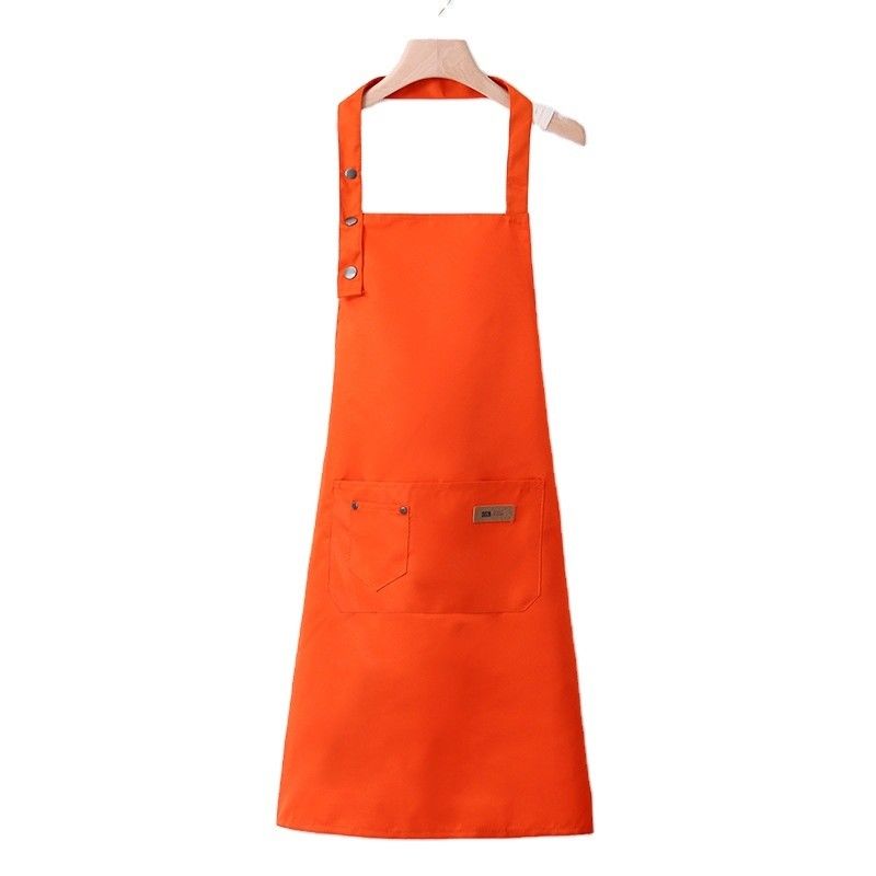 Delantal de lona de algodón con logotipo personalizado impermeable de cocina delante de trabajo
