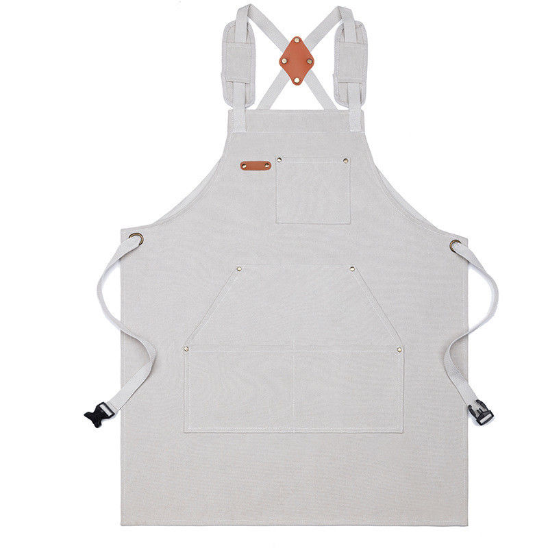 Personal de servicio uniforme impermeable del chef del delantal para cafés restaurantes cocina en lienzo de algodón