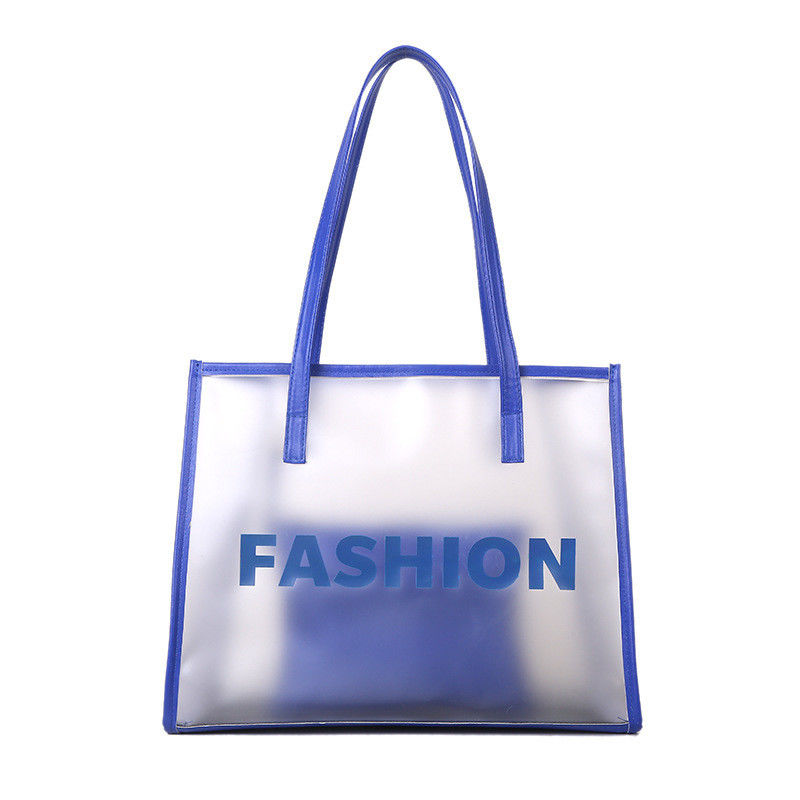 Logotipo personalizado Logotipo de moda Bolsa de compras de PVC para embalajes transparentes de productos