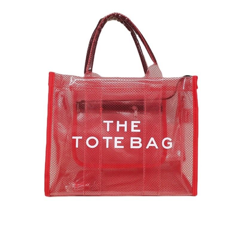 Todo el estilo de la moda de las estaciones de año de gran capacidad Impresión plegable transparente bolsa de compras de PVC