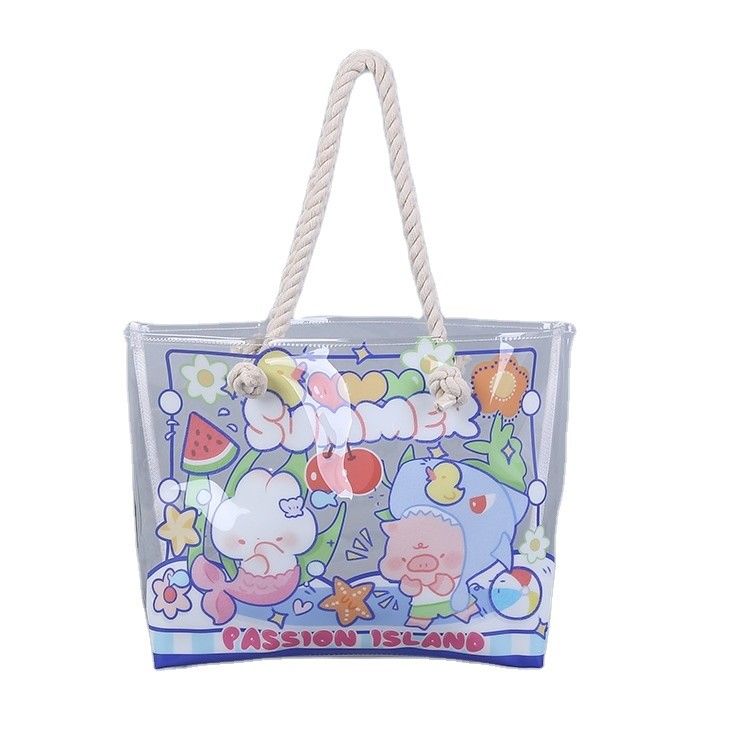 Todas las estaciones de aguas a prueba de la playa Tote bolsa de piscina para mujeres Damas gran gimnasio Tote PVC bolsa de mano